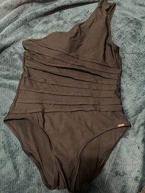 Calvin Klein Black Swimwear One-Piece one shoulder